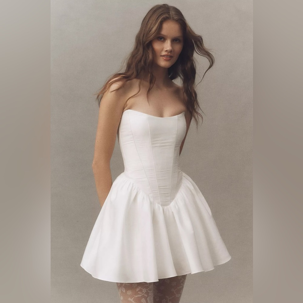 Strapless Corset Fit & Flare Mini Dress